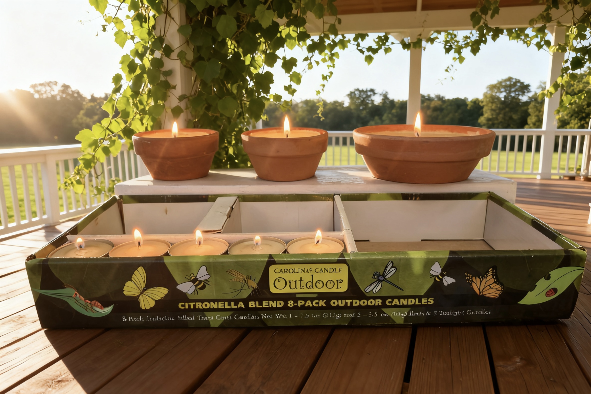 Assorted Terracotta Pots Filled Candle set